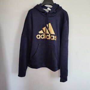 Ladies SZ M Adidas Navy Hoodie With Climawarm